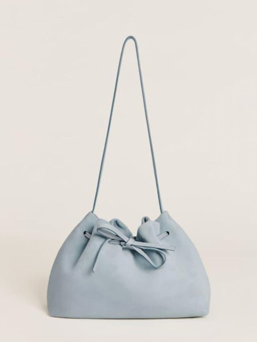 REFORMATION Ella Shoulder Bag, Mist Suede